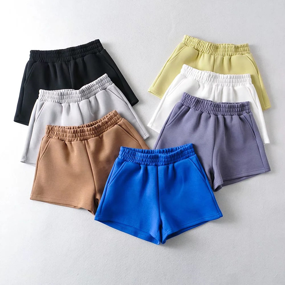 Short de sport taille élastique 7 couleurs, coupe ample, vêtements d'extérieur polyvalents décontractés pour femmes