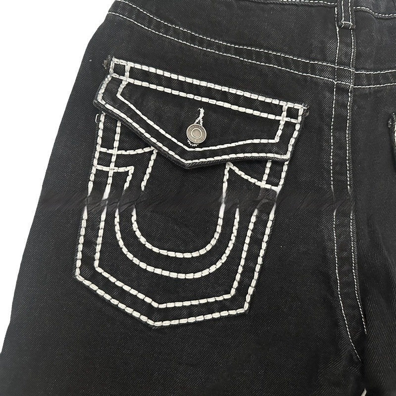 Commerce extérieur Jeans à bascule Pantalon de croyance Pantalon droit décontracté ample