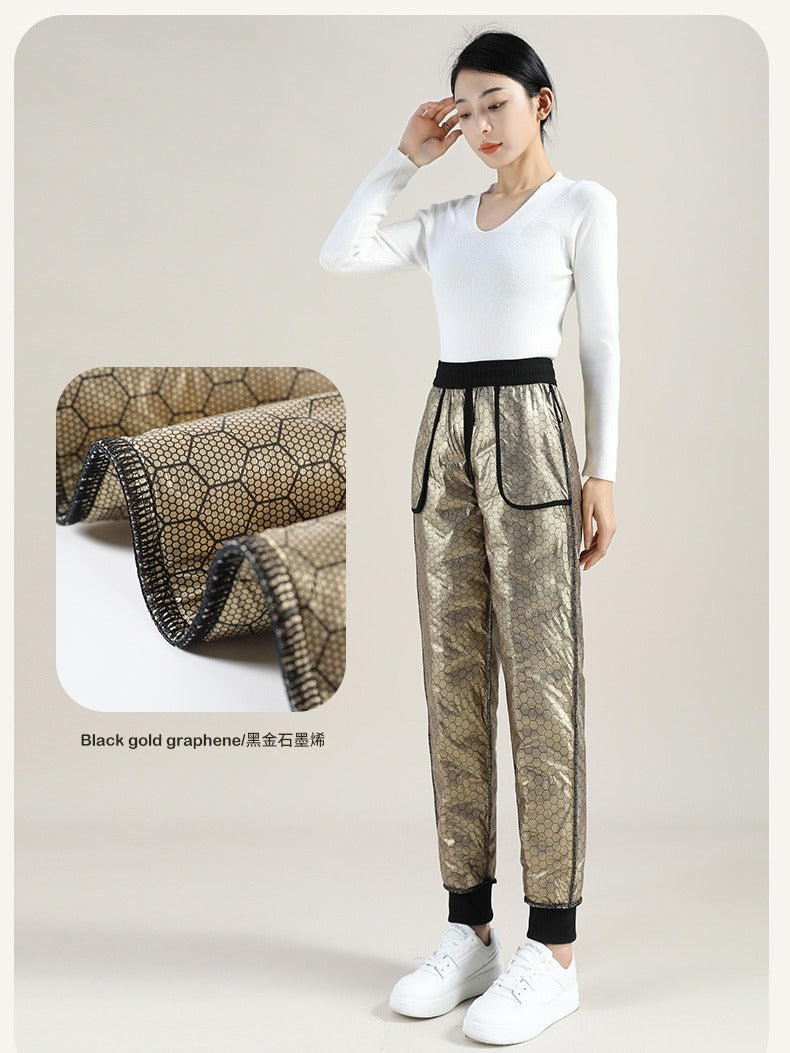 Women's White Duck Down Cotton Pants