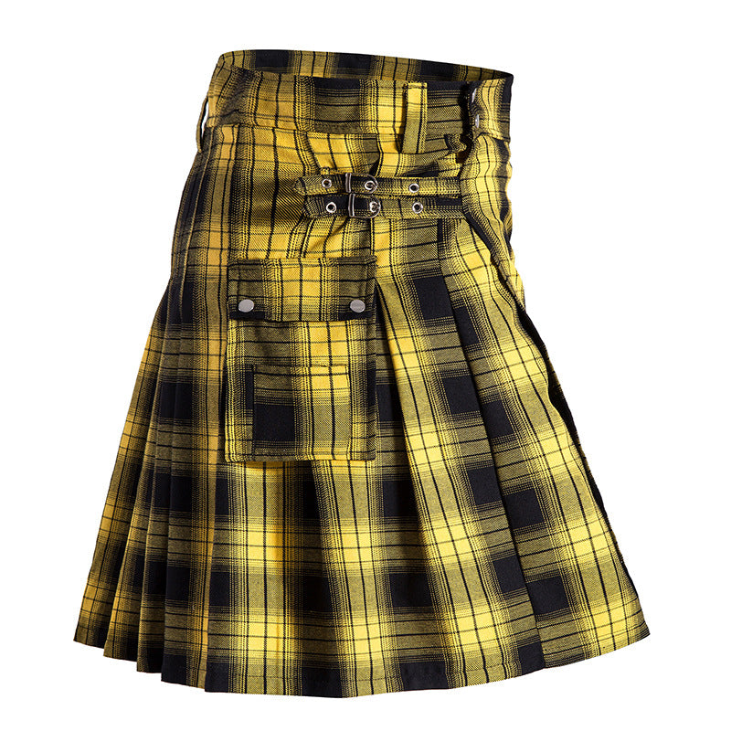 Traditional Scottish Highlands Plaid Festival Pleated Skirt