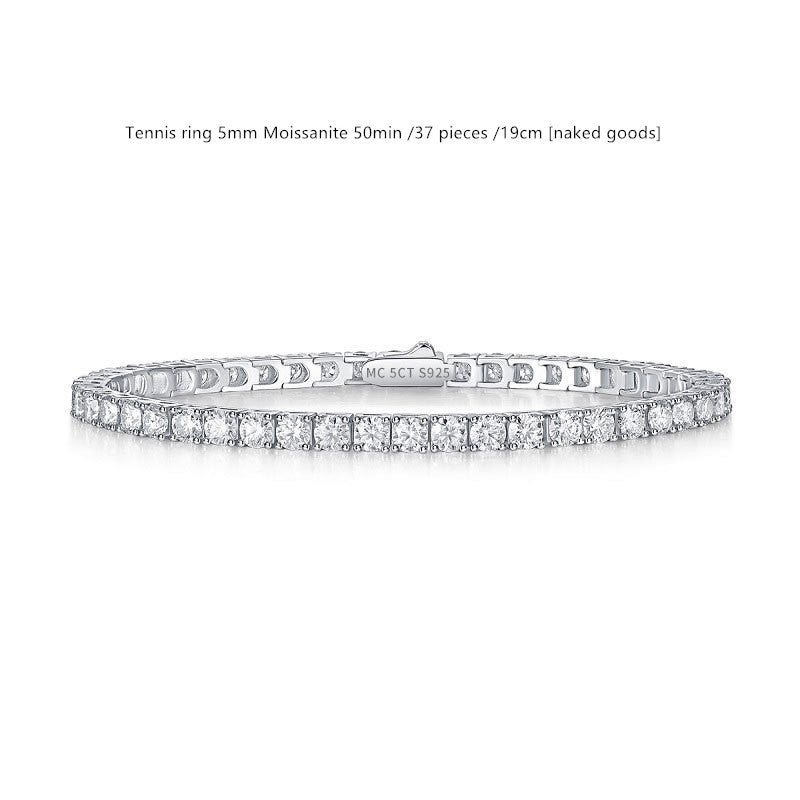 Sterling Silver D Color Moissanite Tennis Bracelet For Women