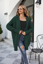 Winter Women Clothing V neck Twist Cardigan Thick Needle Sweater Coat Women