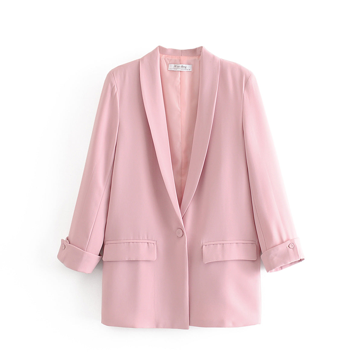 Blazer ample à un bouton pour femme, vêtement de début de printemps, à boucler, pour femme