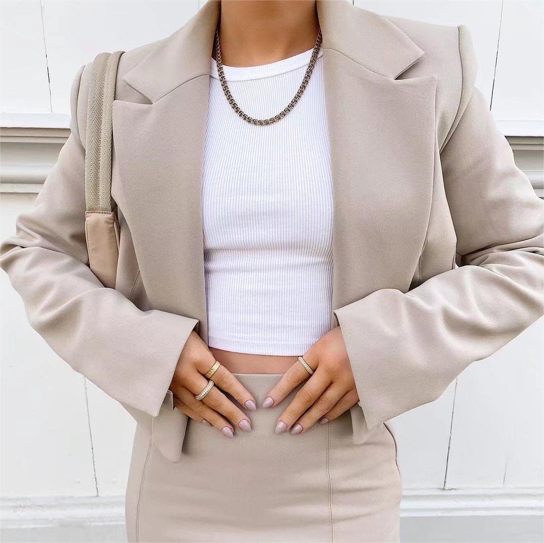 Women Spring Street Stylish Graceful Simple Short Small Blazer