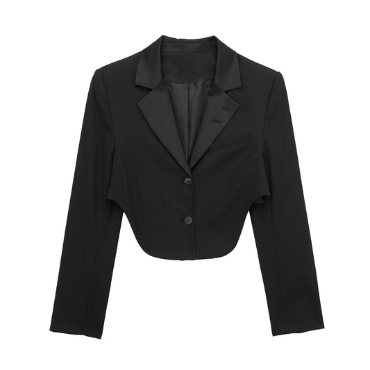 Vêtements pour femmes automne hiver couture col court blazer pantalon costume