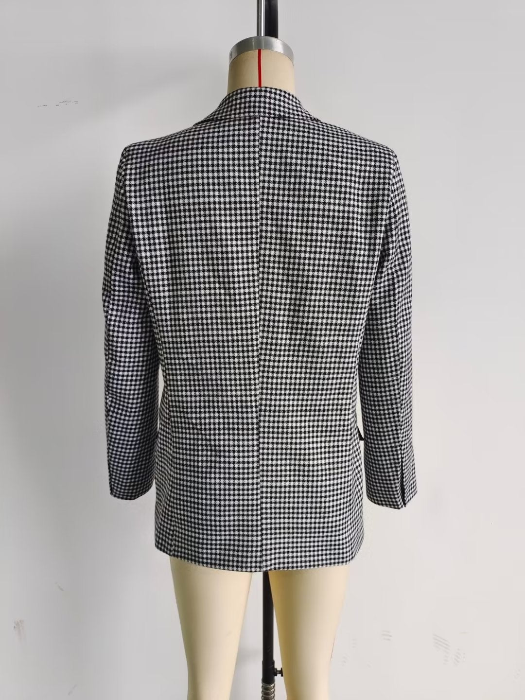 Blazer croisé large à carreaux de niche pour automne et hiver