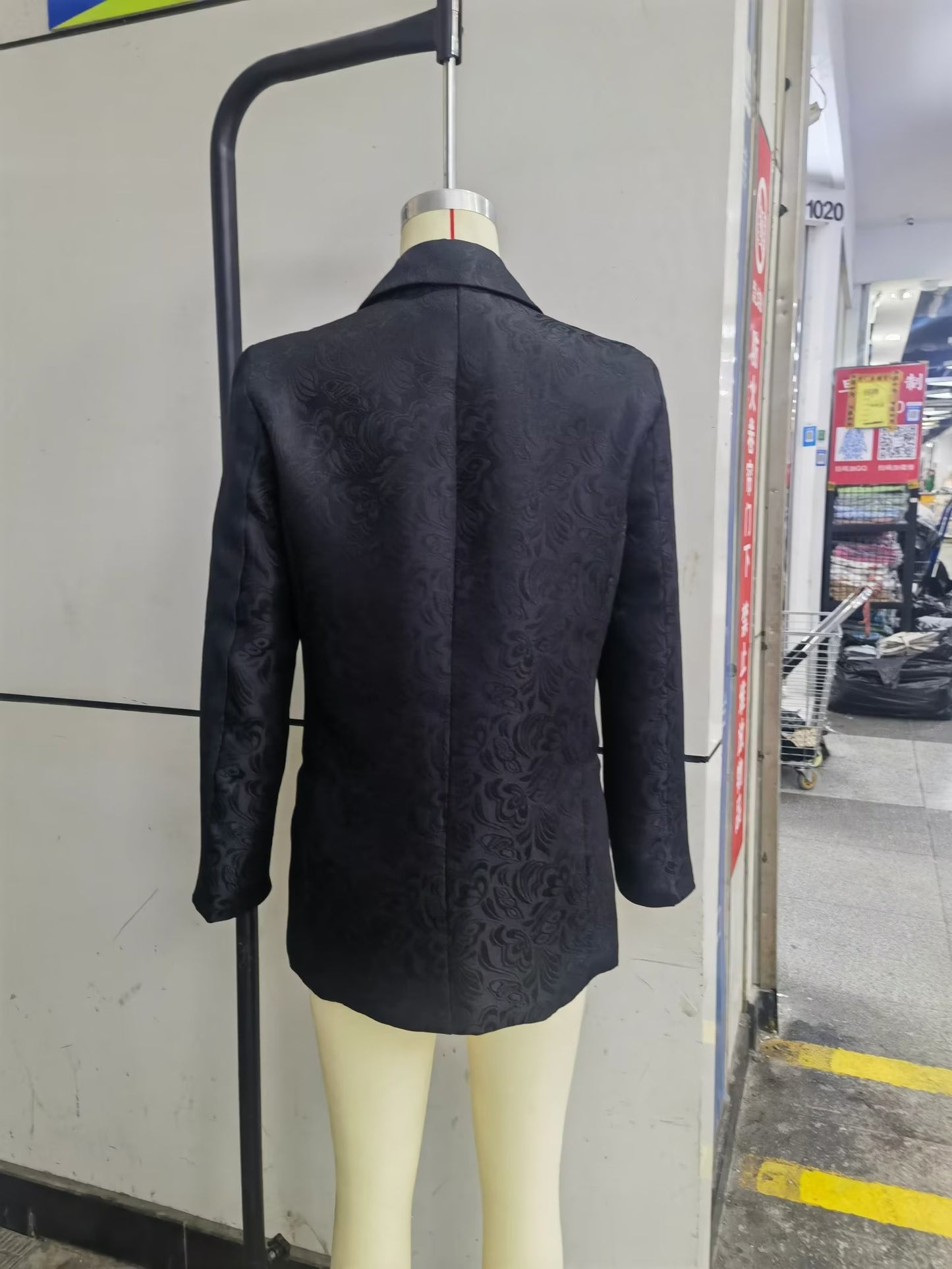 Ropa de mujer de otoño Blazer de jacquard con flecos de moda para mujer