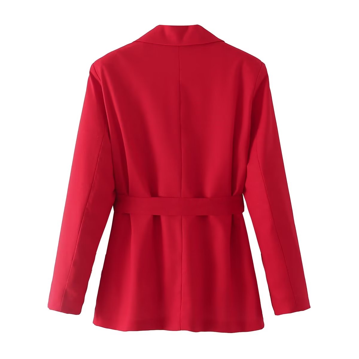 Spring Red Non Buckle Cotton Linen Women Blazer Suit Shorts Suit