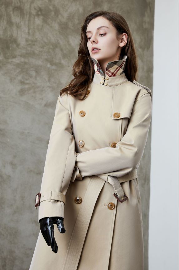 Element Long Trench Coat pour femmes printemps automne caméléon Trench Coat pour femmes élégant britannique Double boutonnage