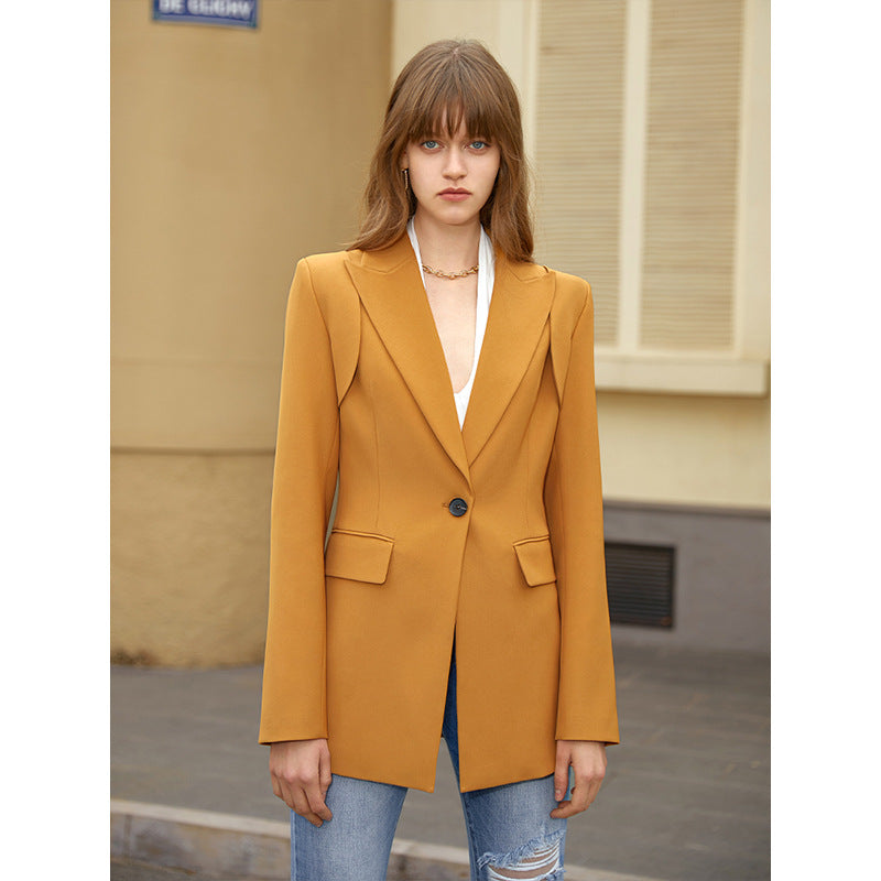 Design Casual Office Women Loose Profile Blazer