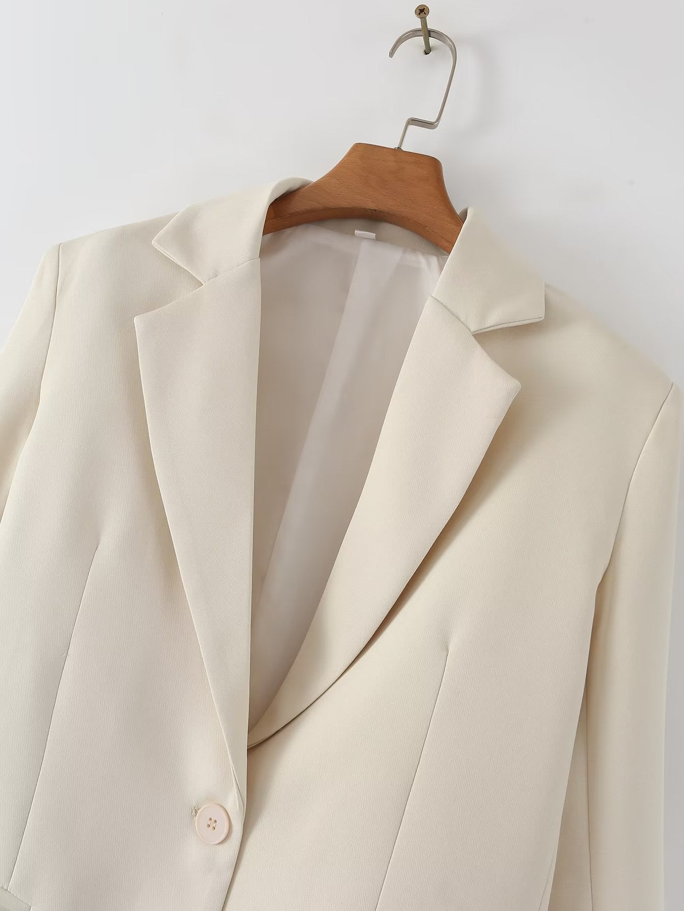 Blazer droit français ample et amincissant pour femme, automne