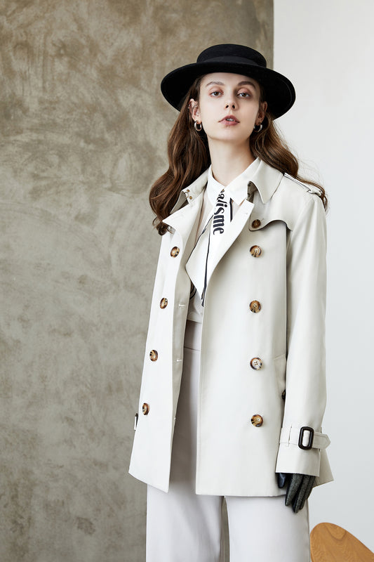 Element Trench Coat Women Long Commuting Elegant All Matching British Spring Autumn Coat Women