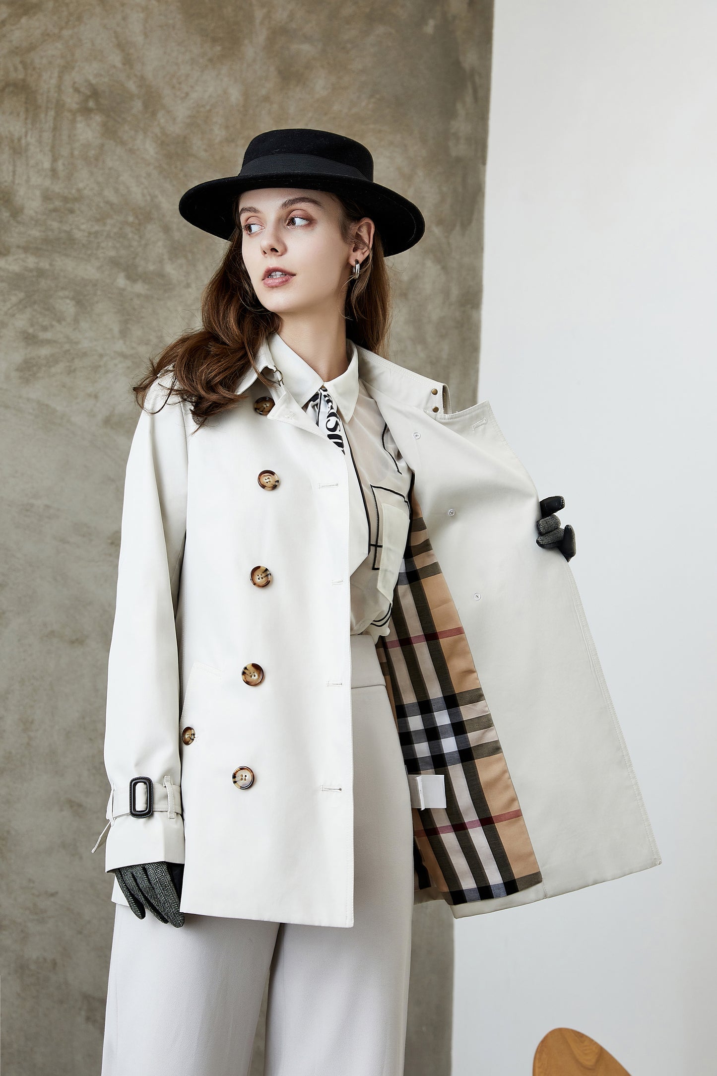 Element Trench Coat Women Long Commuting Elegant All Matching British Spring Autumn Coat Women