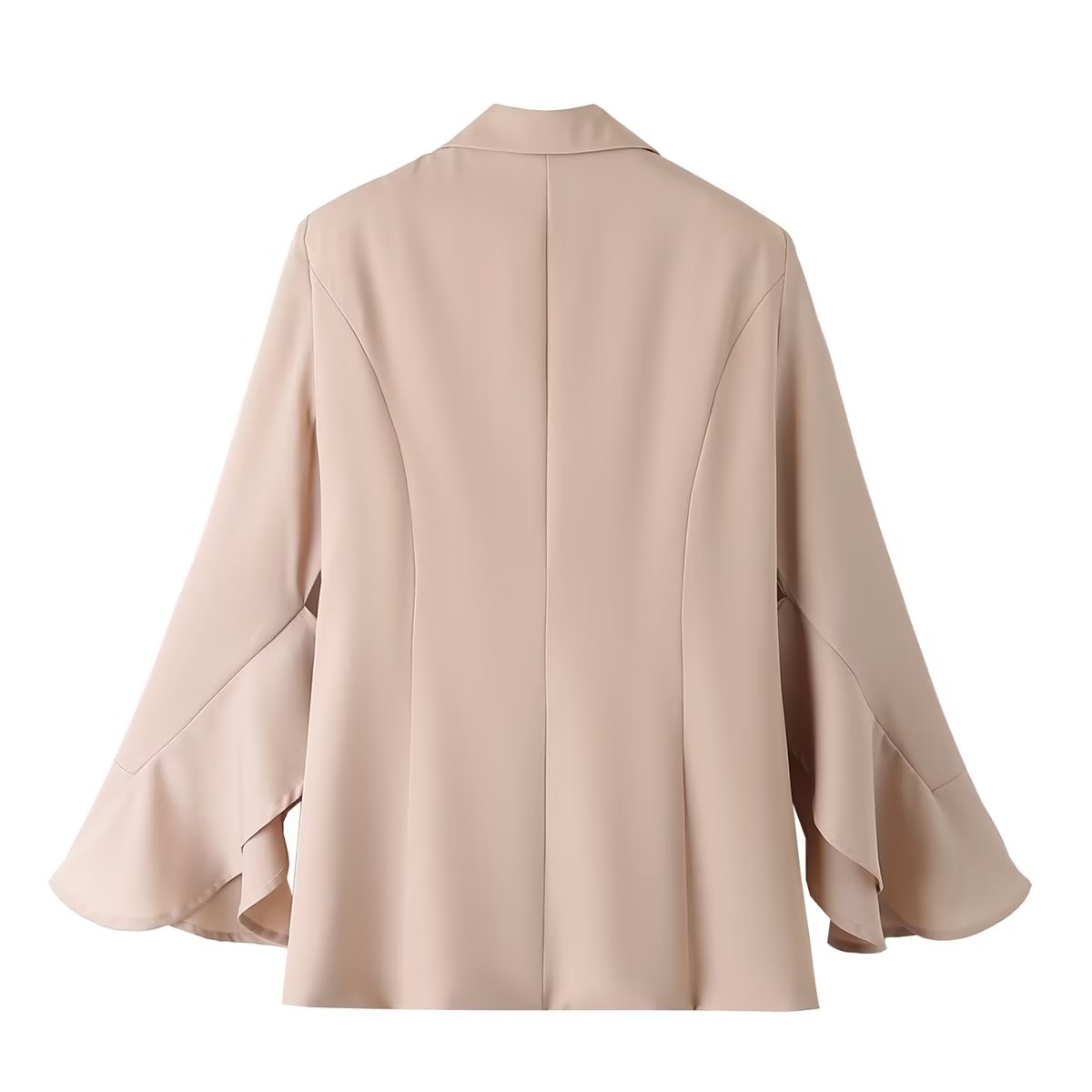 Double Button Camel Small Women Long Sleeve Spring Blazer Mid Length Women