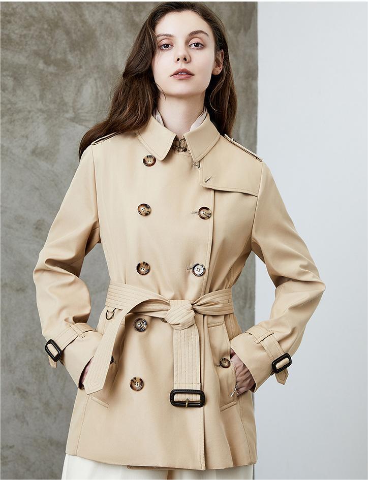 Women Element Trench Coat for Women Mid Length Fried Street Small British Spring Autumn Coat Women