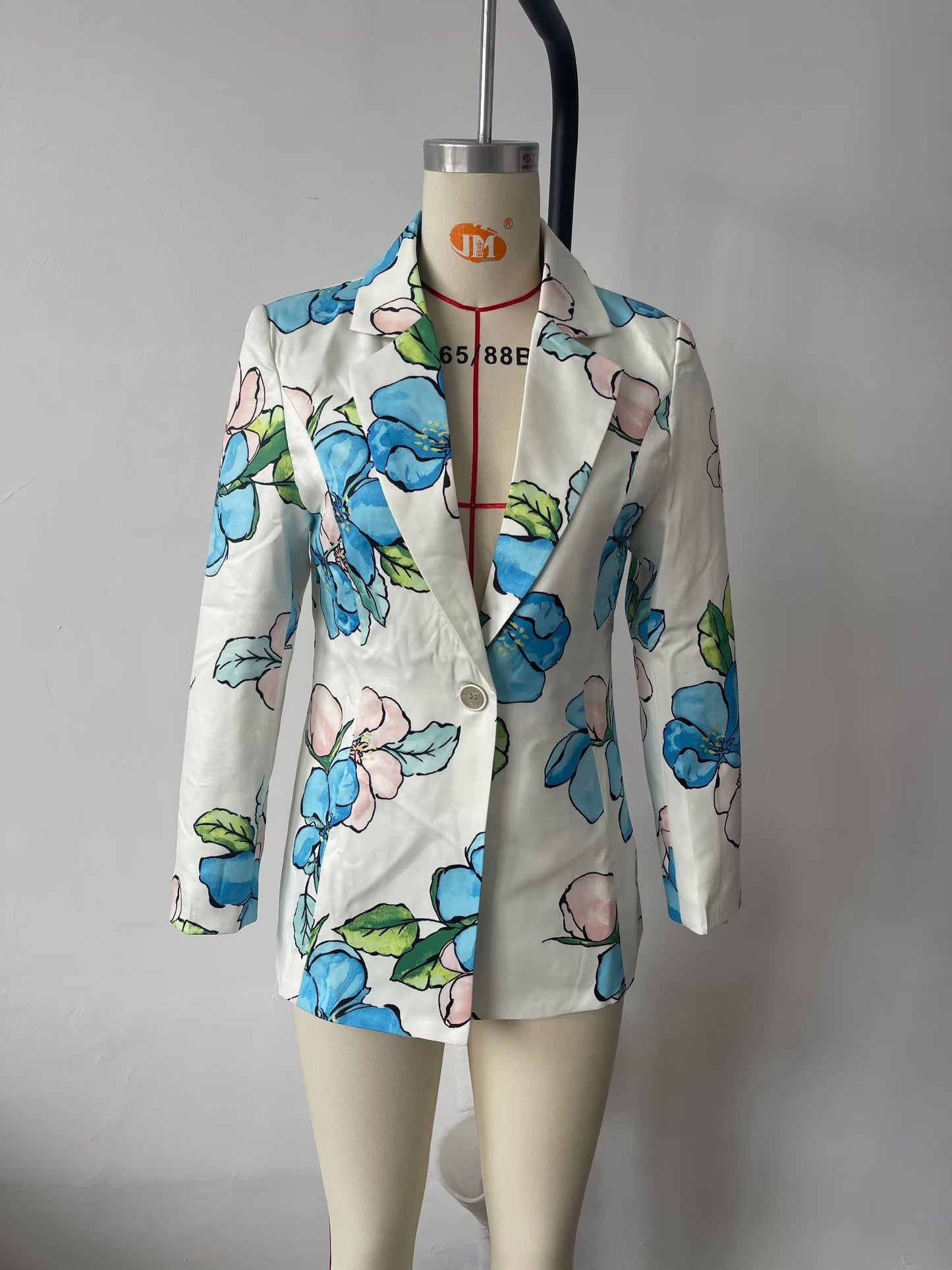 Summer Seaside Vacation Long Sleeve Shirt Casual Printing Blazer for Women