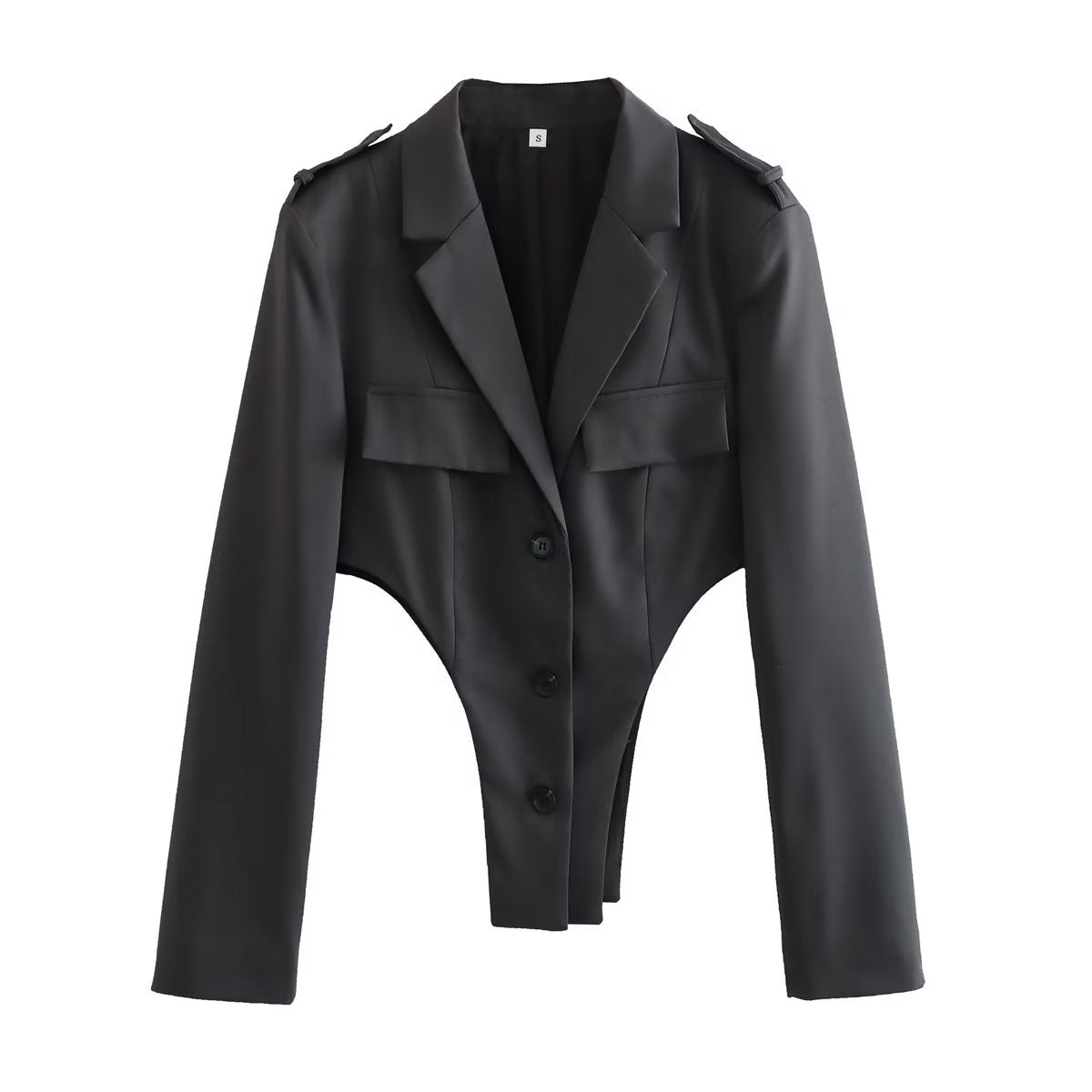 Automne femmes vêtements minceur Patchwork col Blazer court