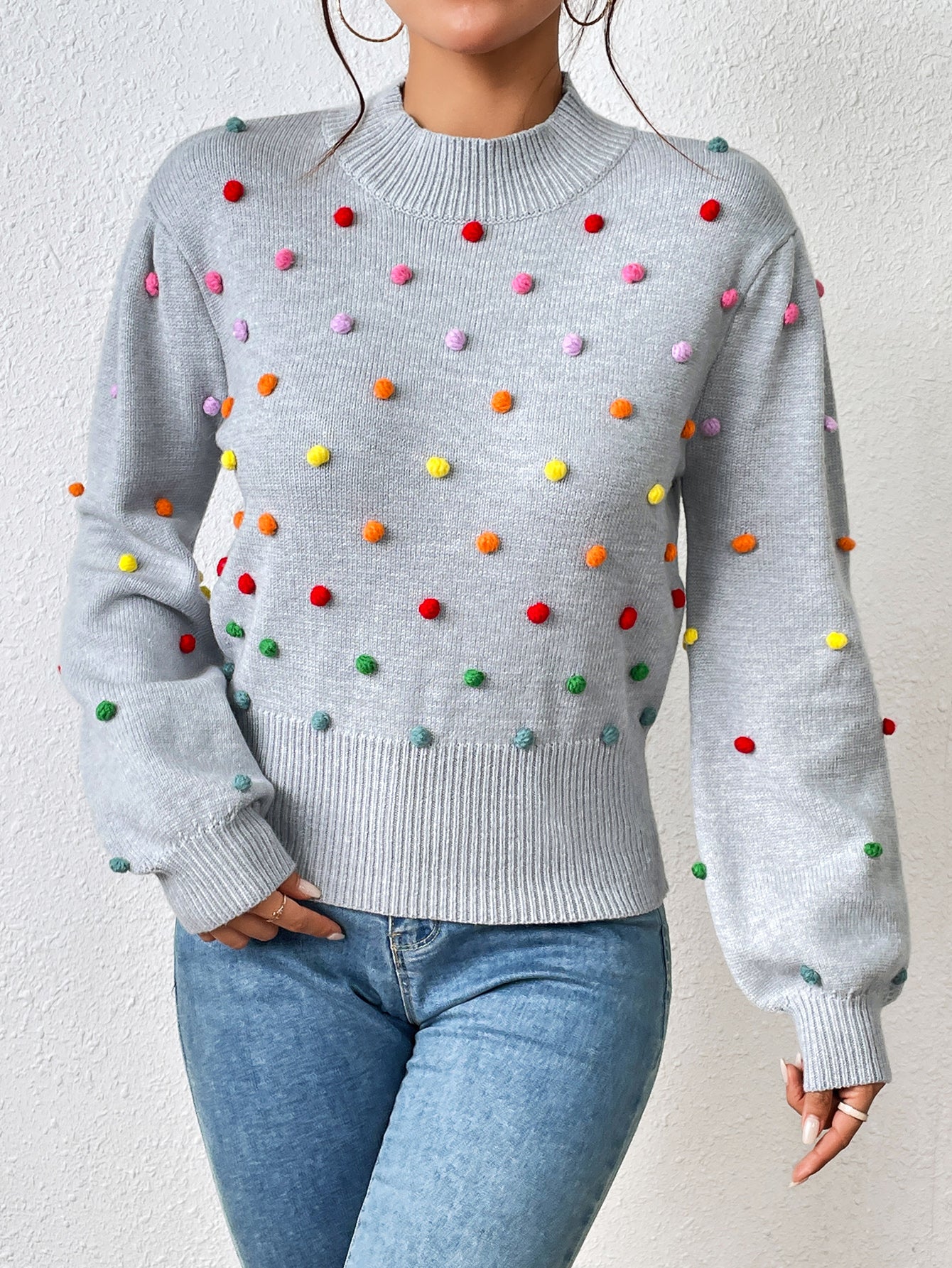 Women Clothing Color Beaded Women Knitwear Women Sweater Women