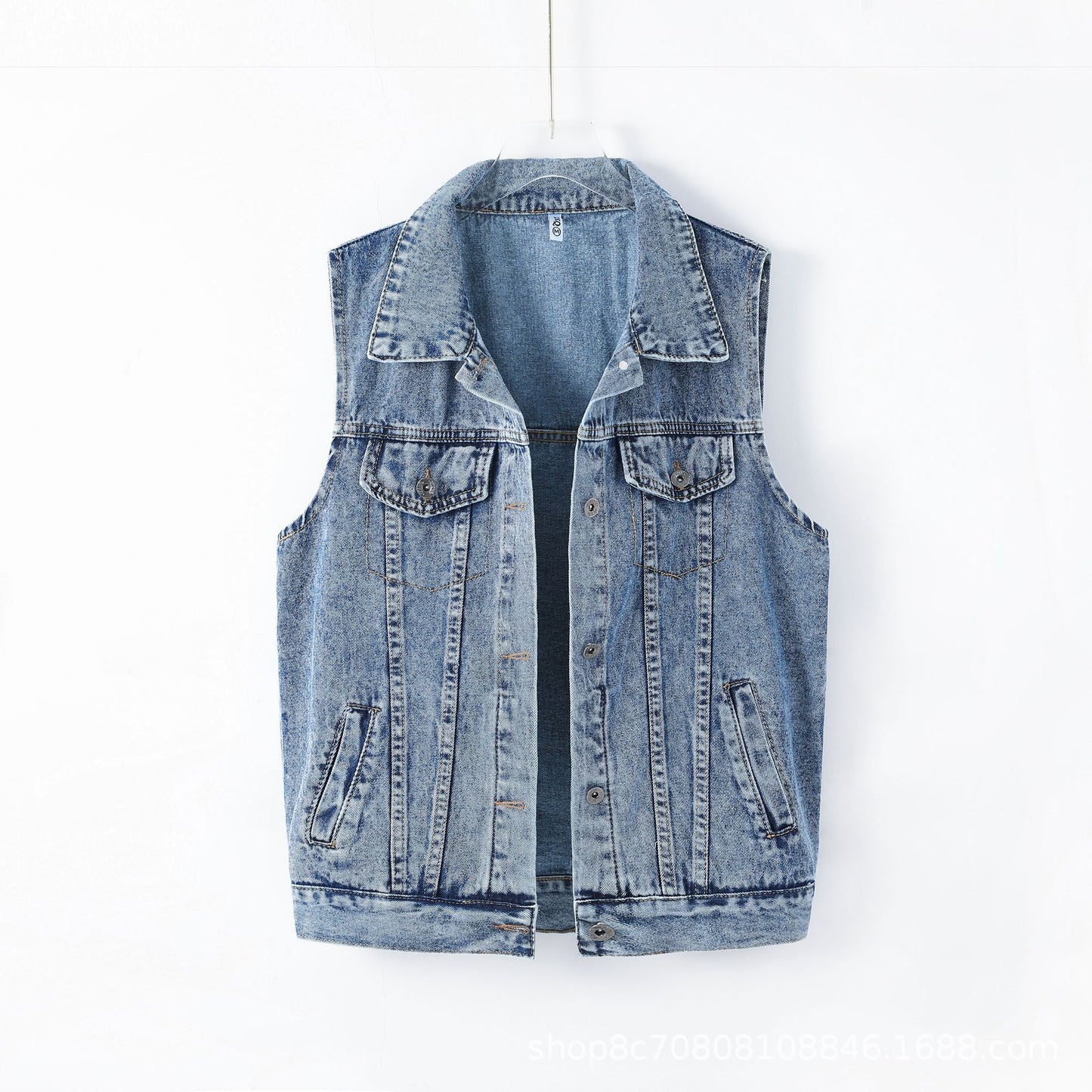 Women Clothing Denim Sleeveless Vest Jacket