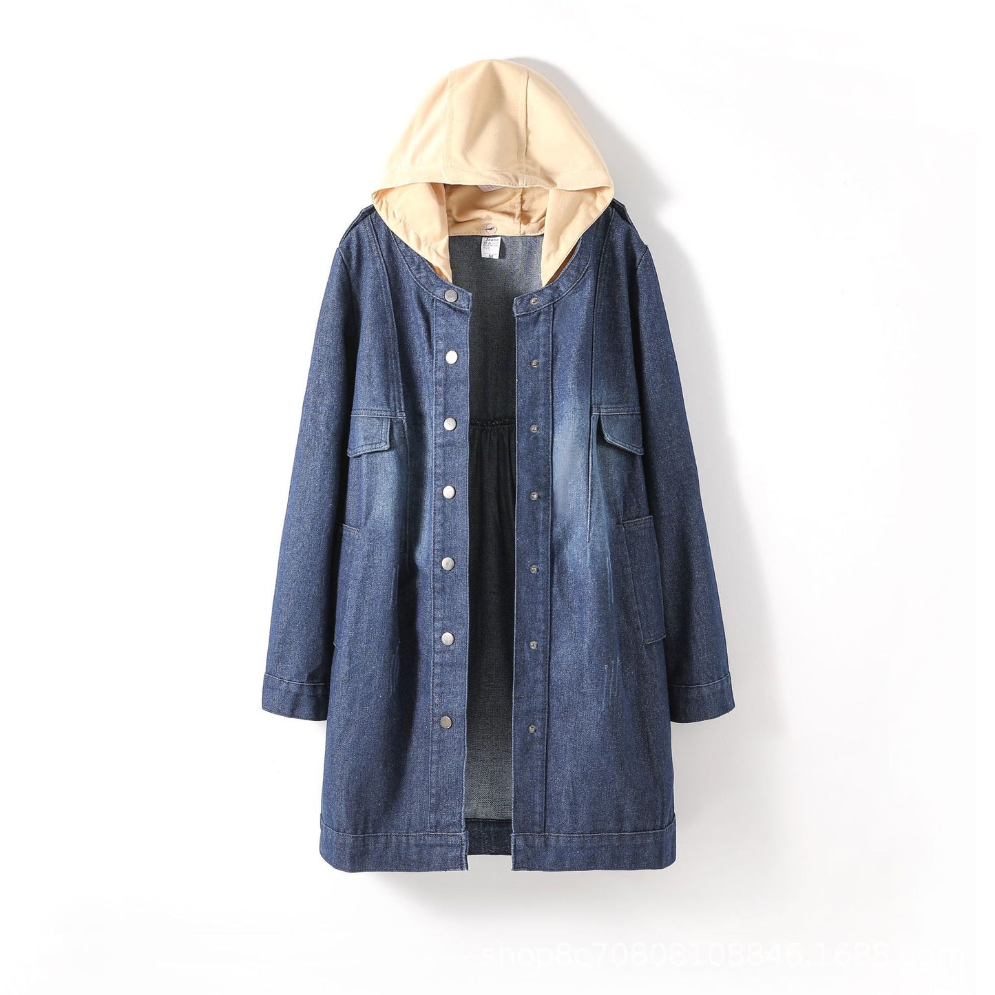 Vêtements pour femmes Trench-coat en denim à capuche