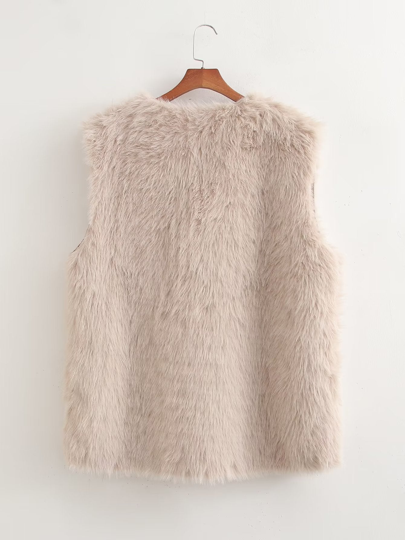 Women Clothing French Artificial Fur Warm Vest Jacket