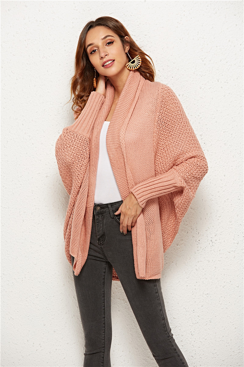 Cardigan en tricot pour femme, pull surdimensionné, manteau pour femme