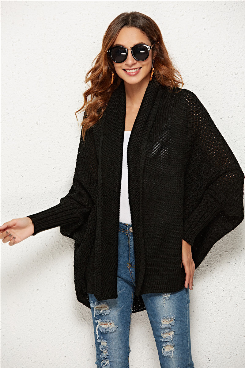 Cardigan en tricot pour femme, pull surdimensionné, manteau pour femme