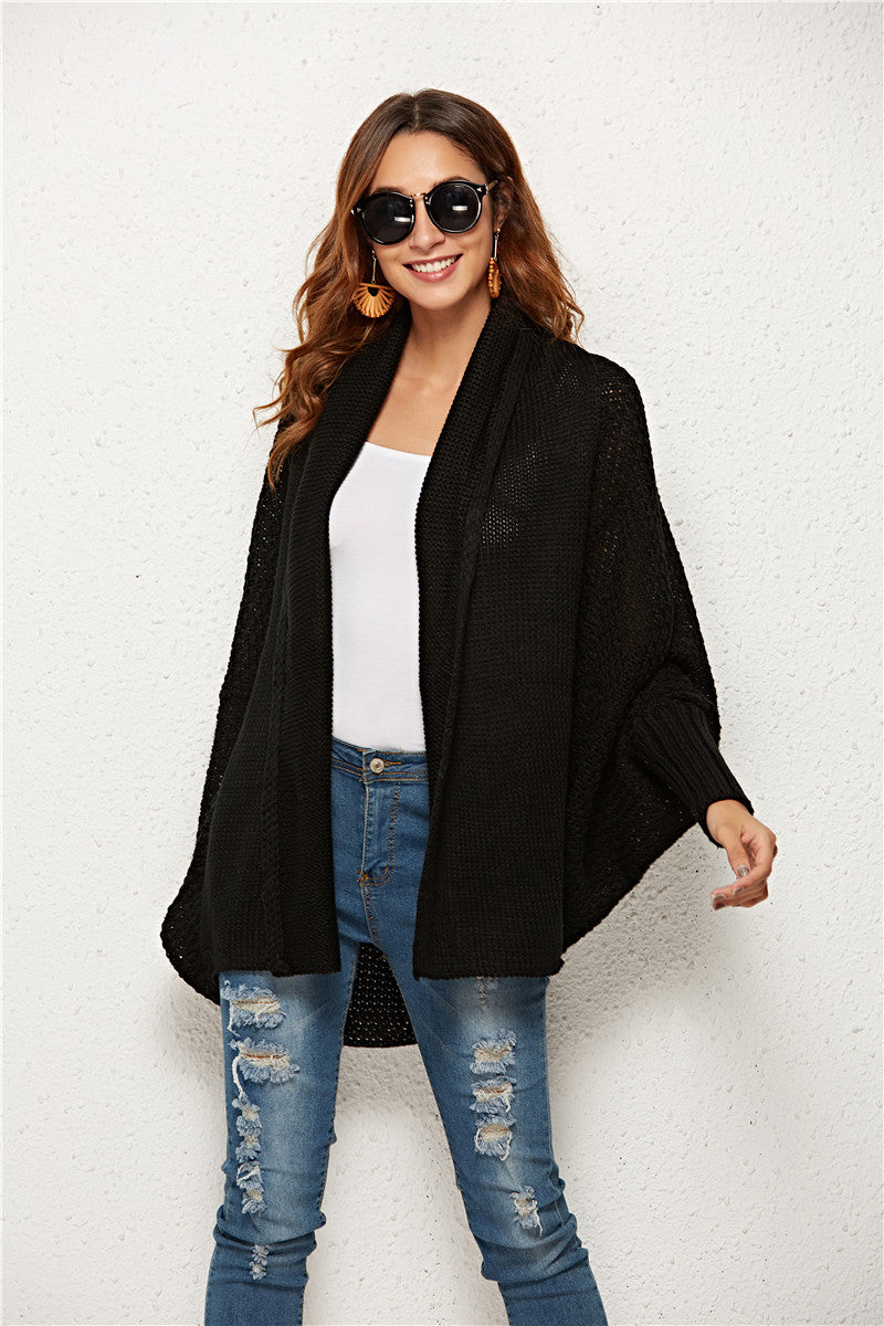 Cardigan en tricot pour femme, pull surdimensionné, manteau pour femme