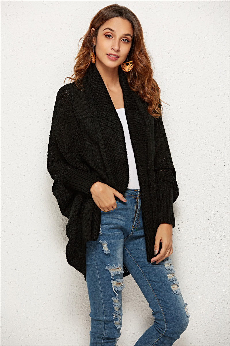 Cardigan en tricot pour femme, pull surdimensionné, manteau pour femme