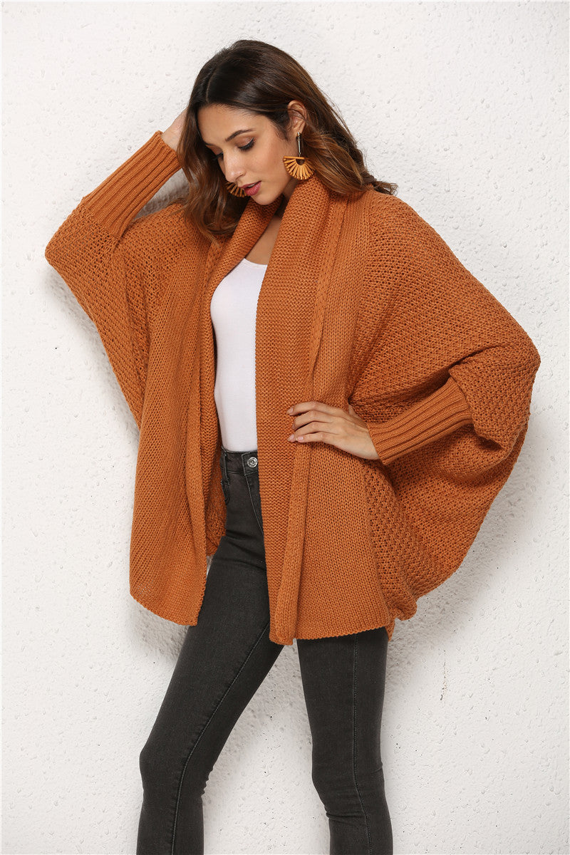 Cardigan en tricot pour femme, pull surdimensionné, manteau pour femme