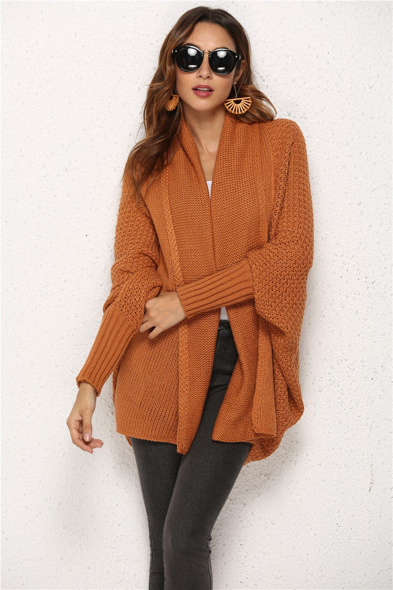 Cardigan en tricot pour femme, pull surdimensionné, manteau pour femme