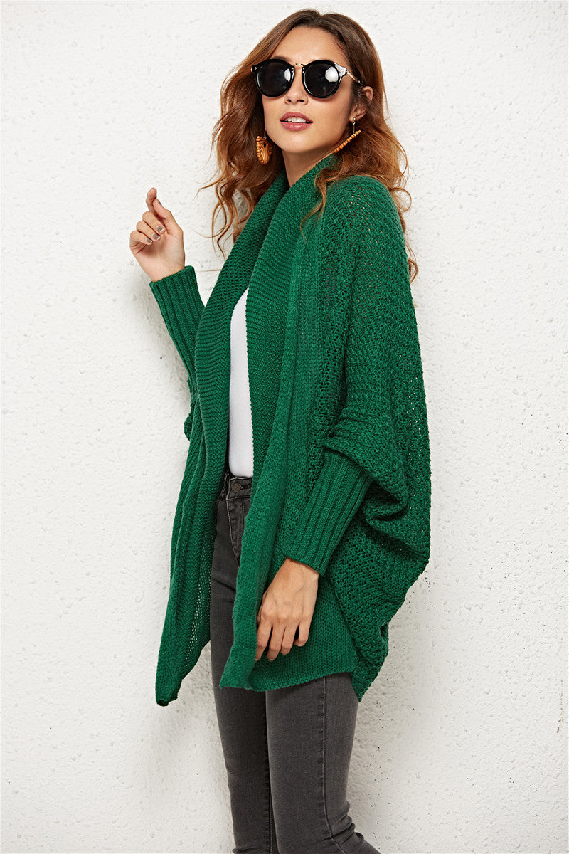 Cardigan en tricot pour femme, pull surdimensionné, manteau pour femme