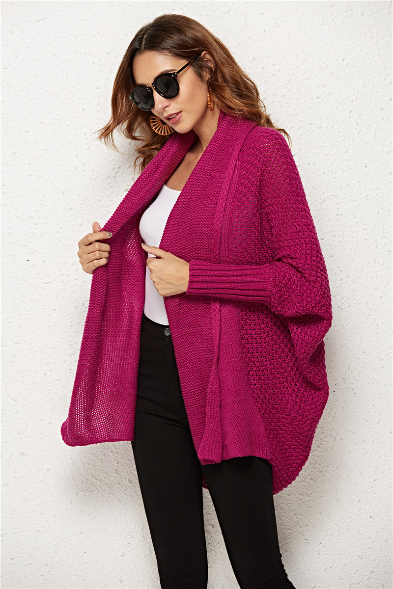 Cardigan en tricot pour femme, pull surdimensionné, manteau pour femme