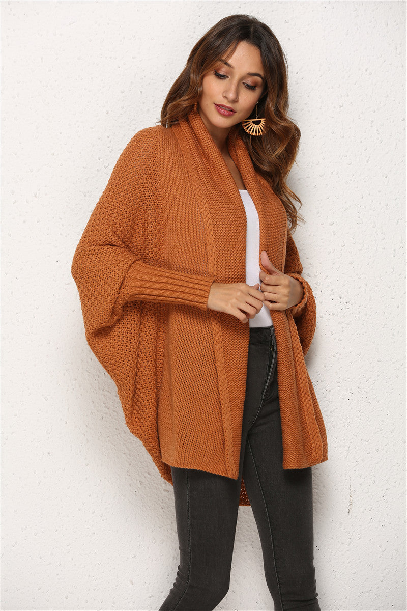 Cardigan en tricot pour femme, pull surdimensionné, manteau pour femme