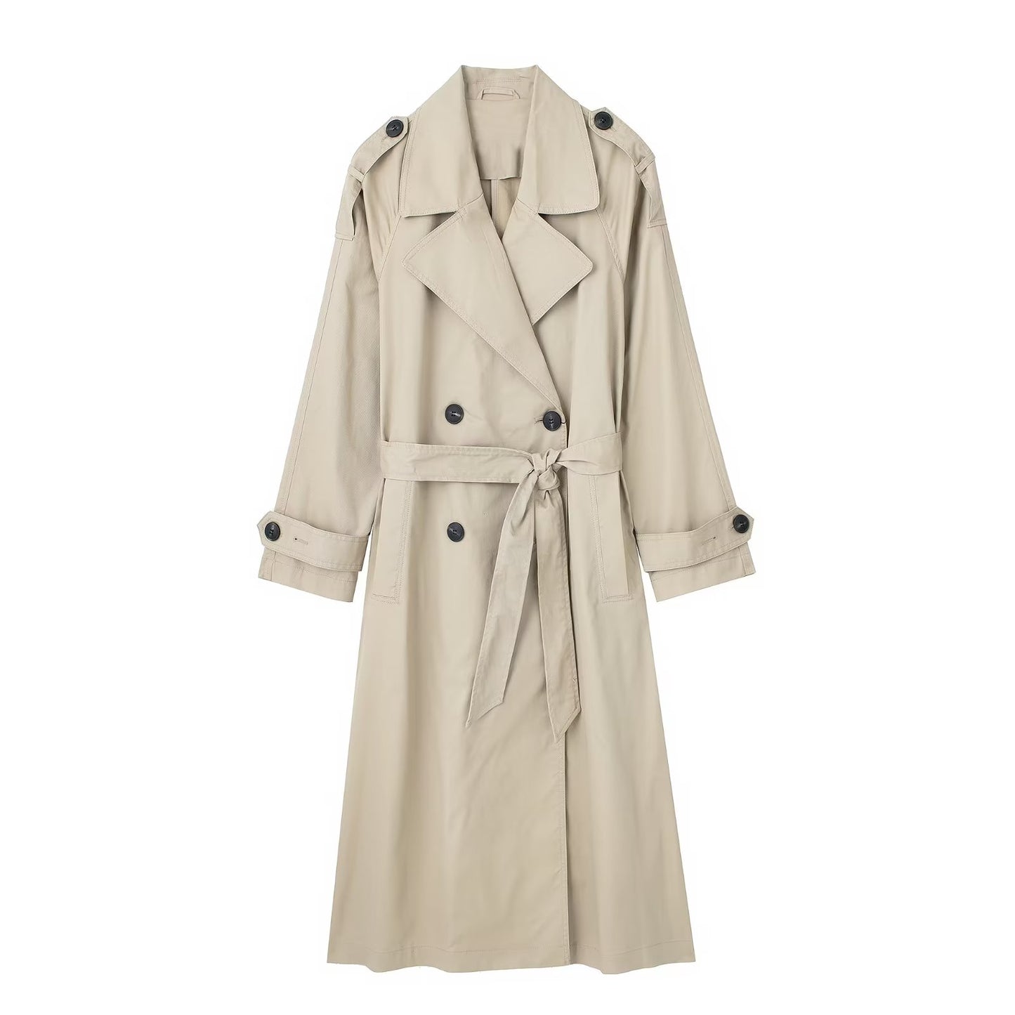 Vêtements français pour femmes, Trench-Coat croisé à col ceinture