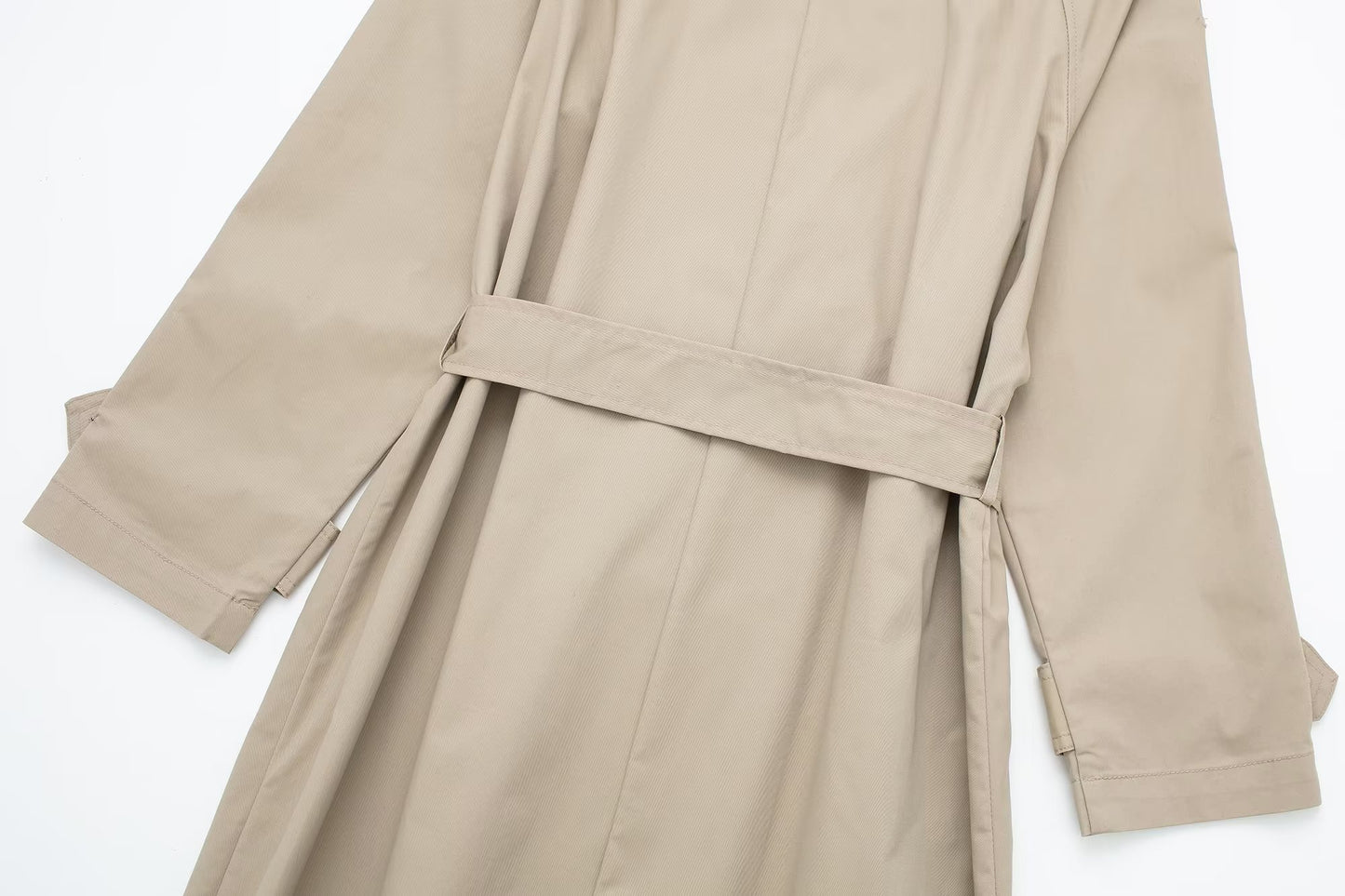 Vêtements français pour femmes, Trench-Coat croisé à col ceinture