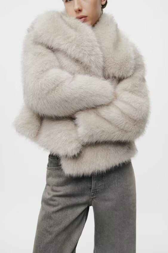 Artificial Fur Mink like Coat Winter Coat Socialite Top