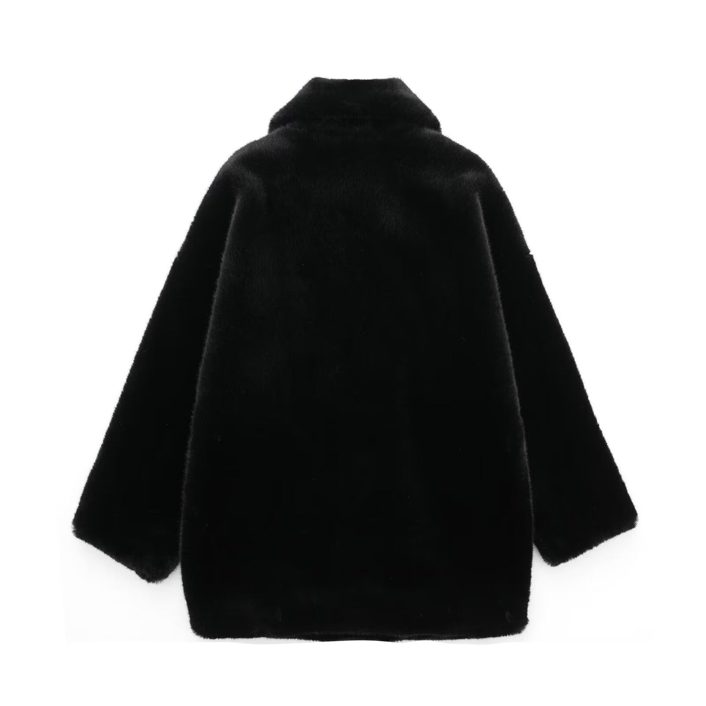 Winter Women Clothing Loose Black Jacket Coat