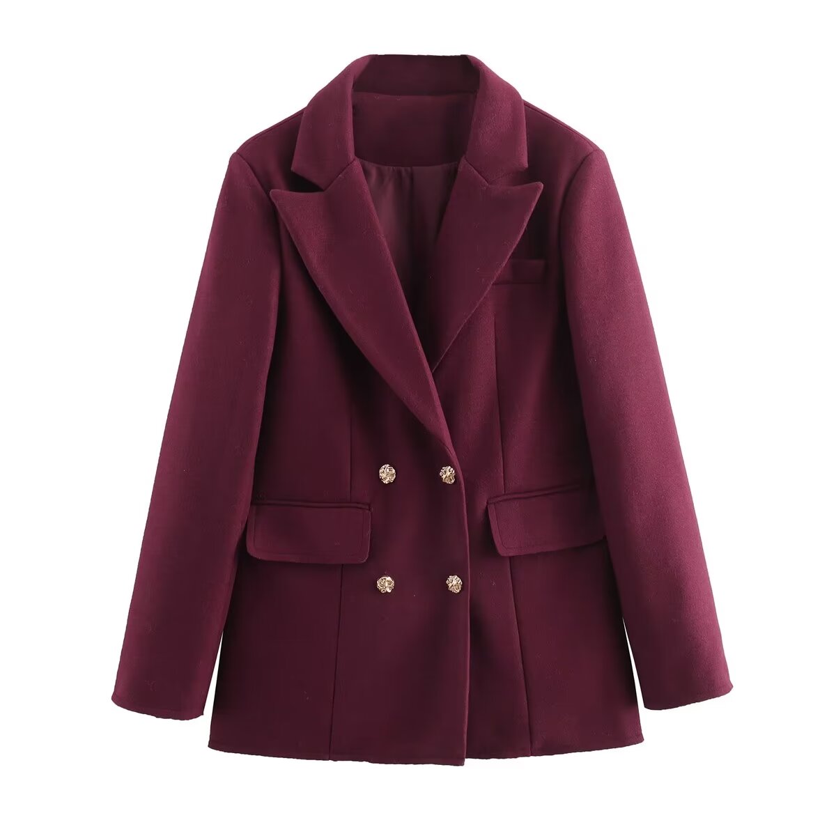 Vêtements pour femmes Printemps Automne Blazer d'affaires amincissant à double boutonnage à la taille pour femmes