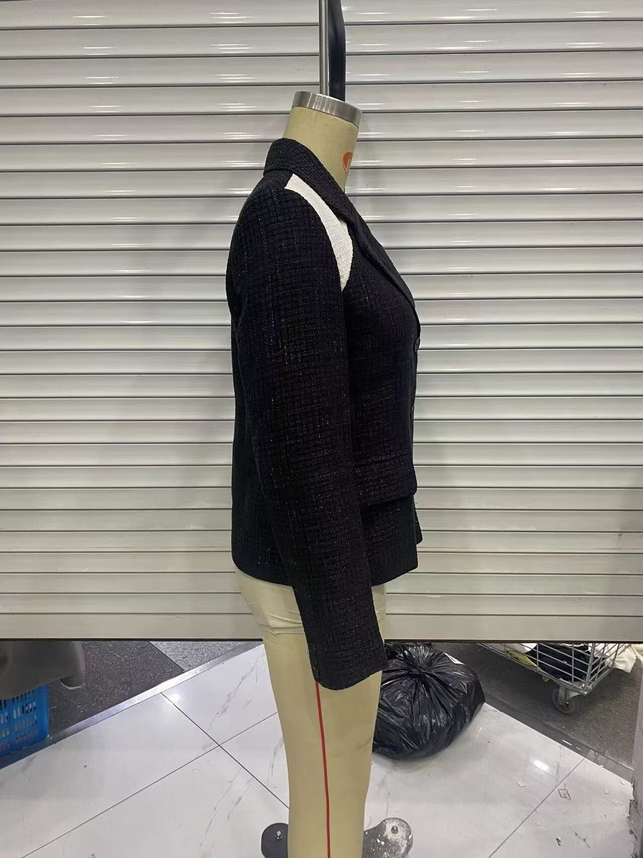 Goods Autumn Winter Star Chanel Coat Double Breasted Color Matching Woolen Jacket