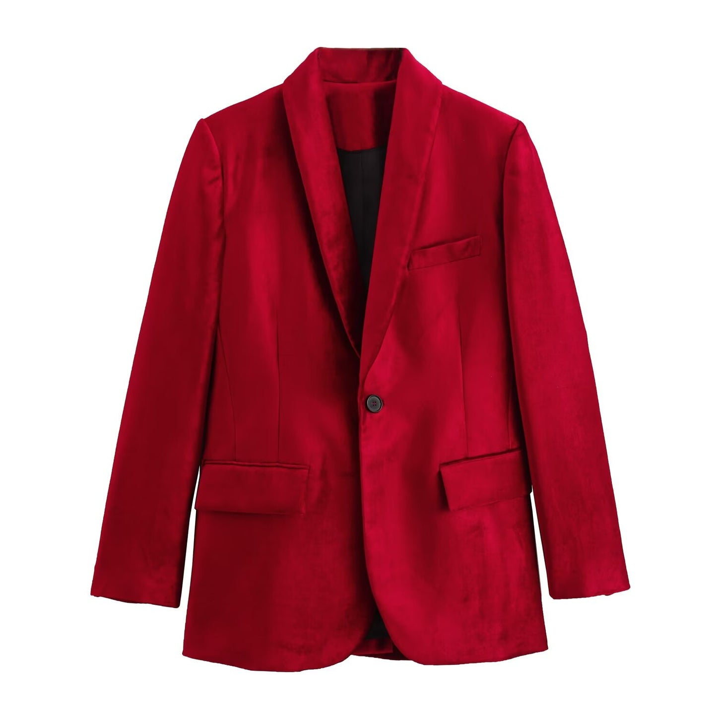 Spring Women Street Velvet Slim Fit Blazer