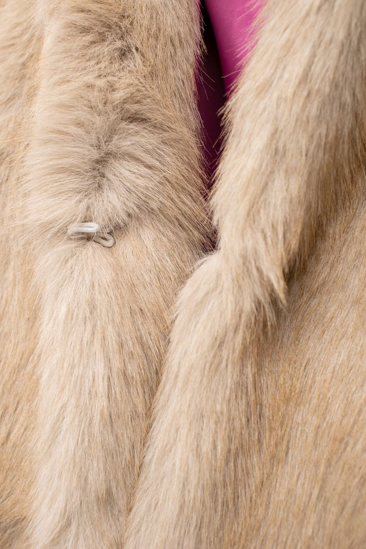 Artificial Fur Effect Mink like Overcoat Coat Autumn Winter Soft Silky Warm