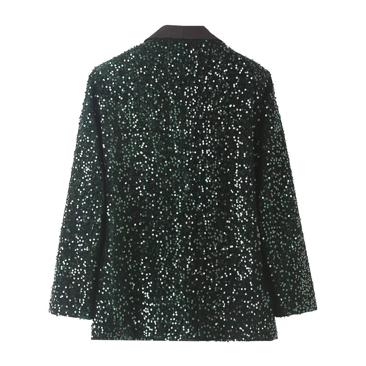 Women Clothing Autumn Winter Sequin Loose Blazer Women