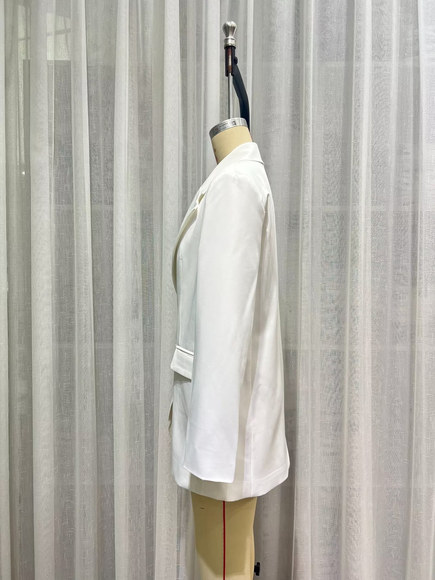 Blazer ample décontracté blanc pour femme automne hiver