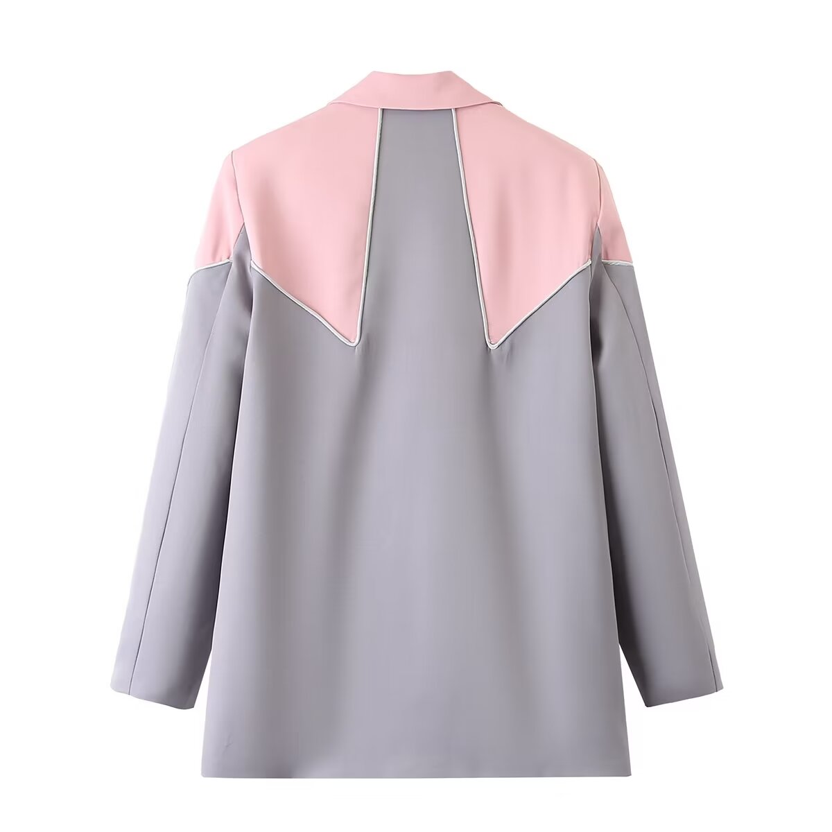 Spring Summer Women Casual Sense Contrast Color Blazer