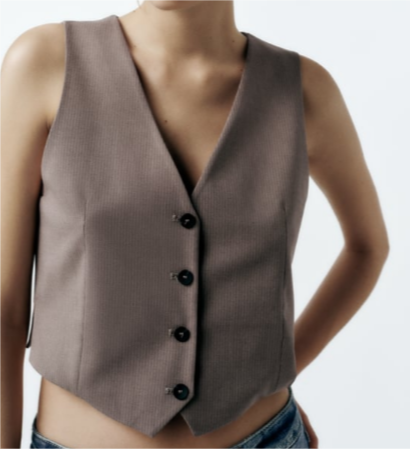 Gilet rayé pour femme