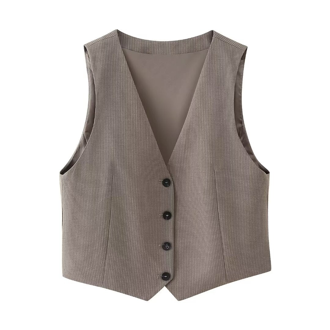 Gilet rayé pour femme