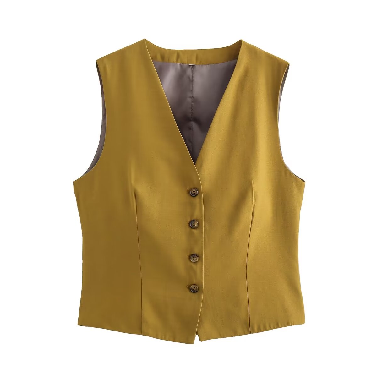 Gilet d'été sans manches à col en V pour femme