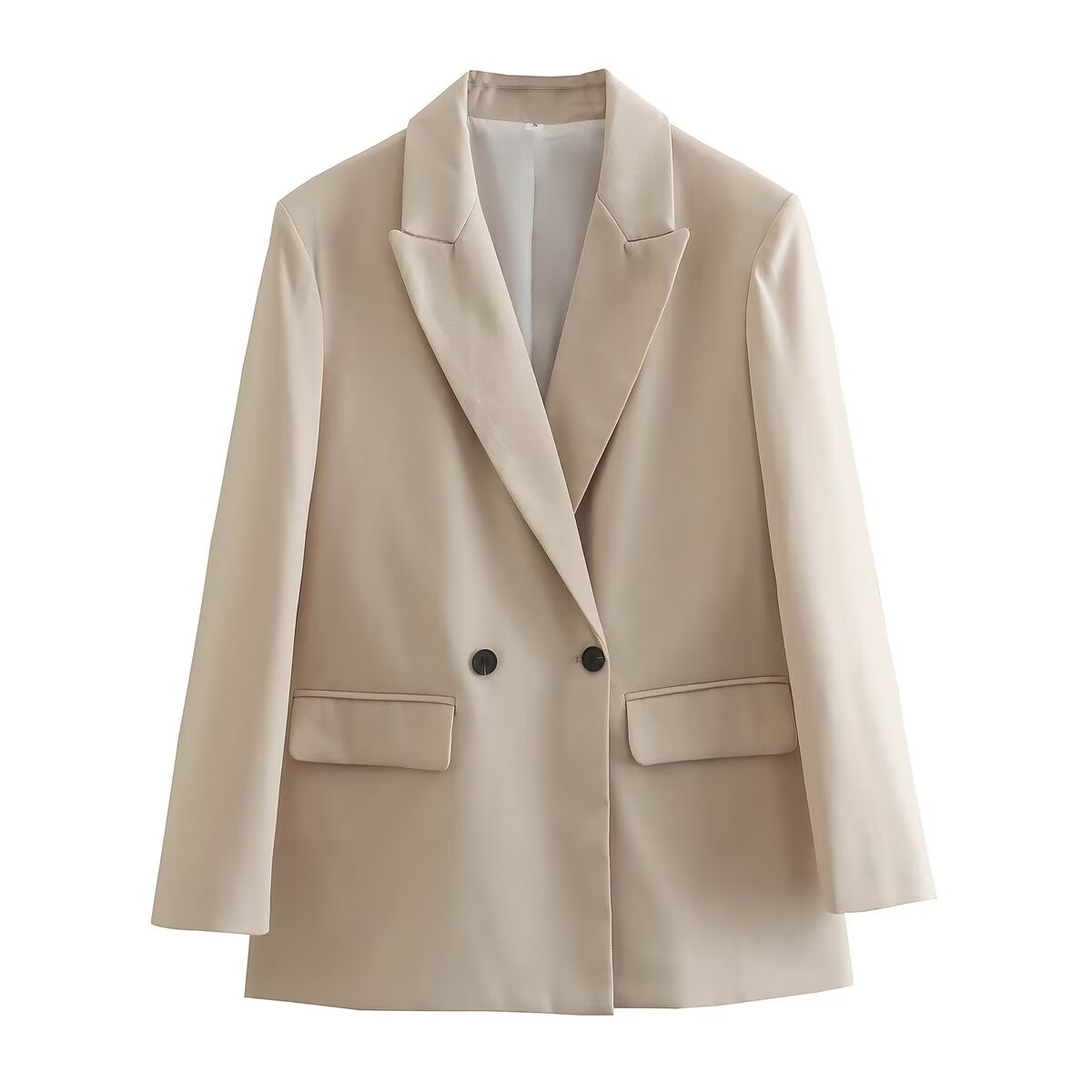 Blazer elegante de dos botones para mujer, ropa de calle, primavera y otoño