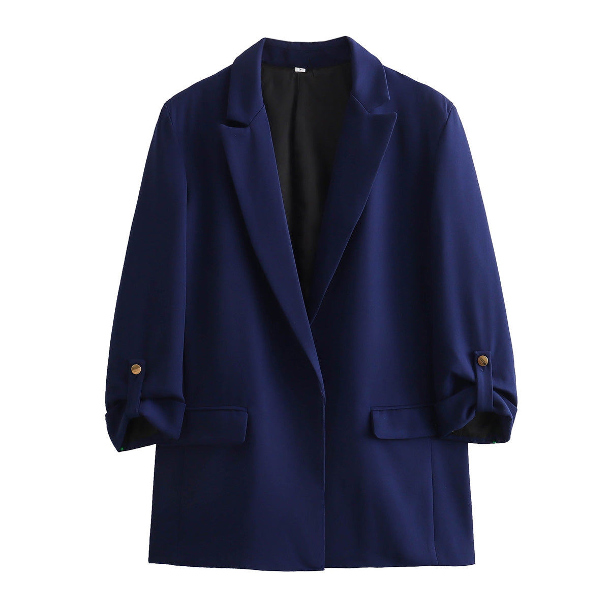 Spring Women Long Sleeve Solid Blazers